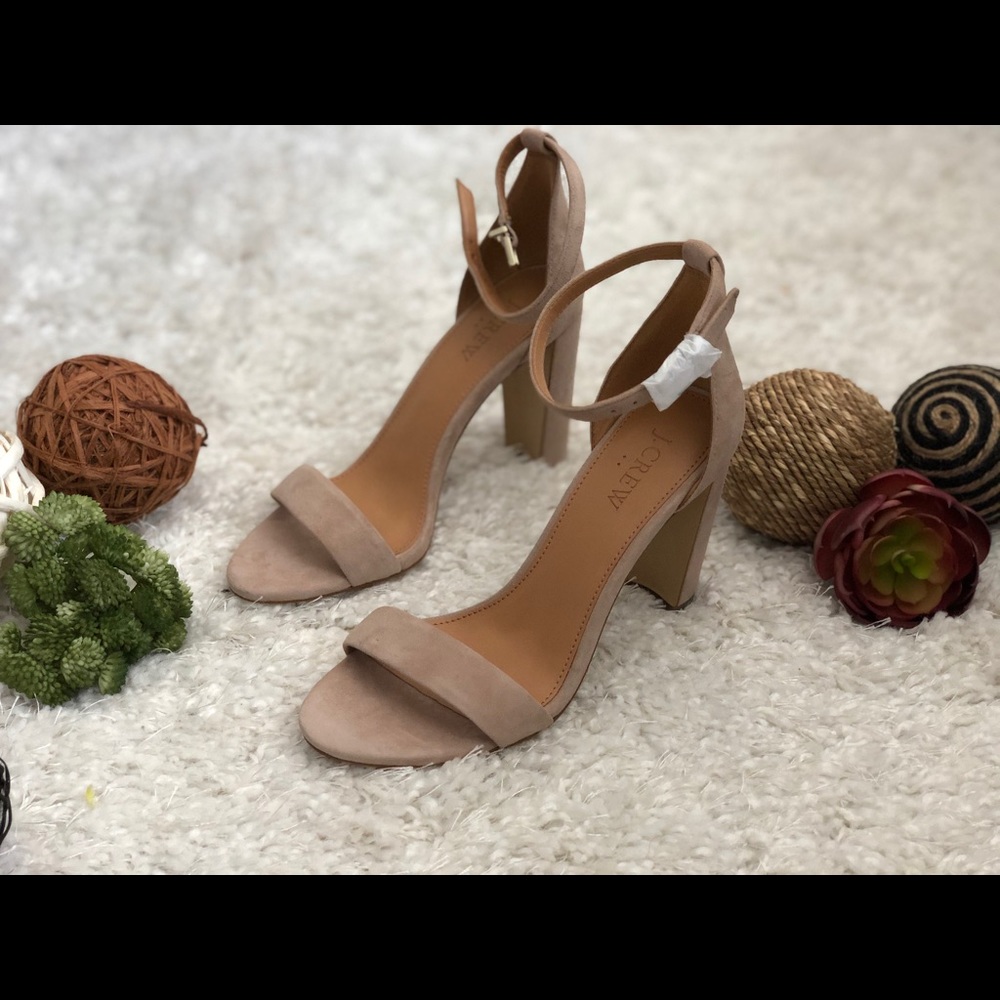 New J Crew chunky heel sandle - size 5.5 - khaki